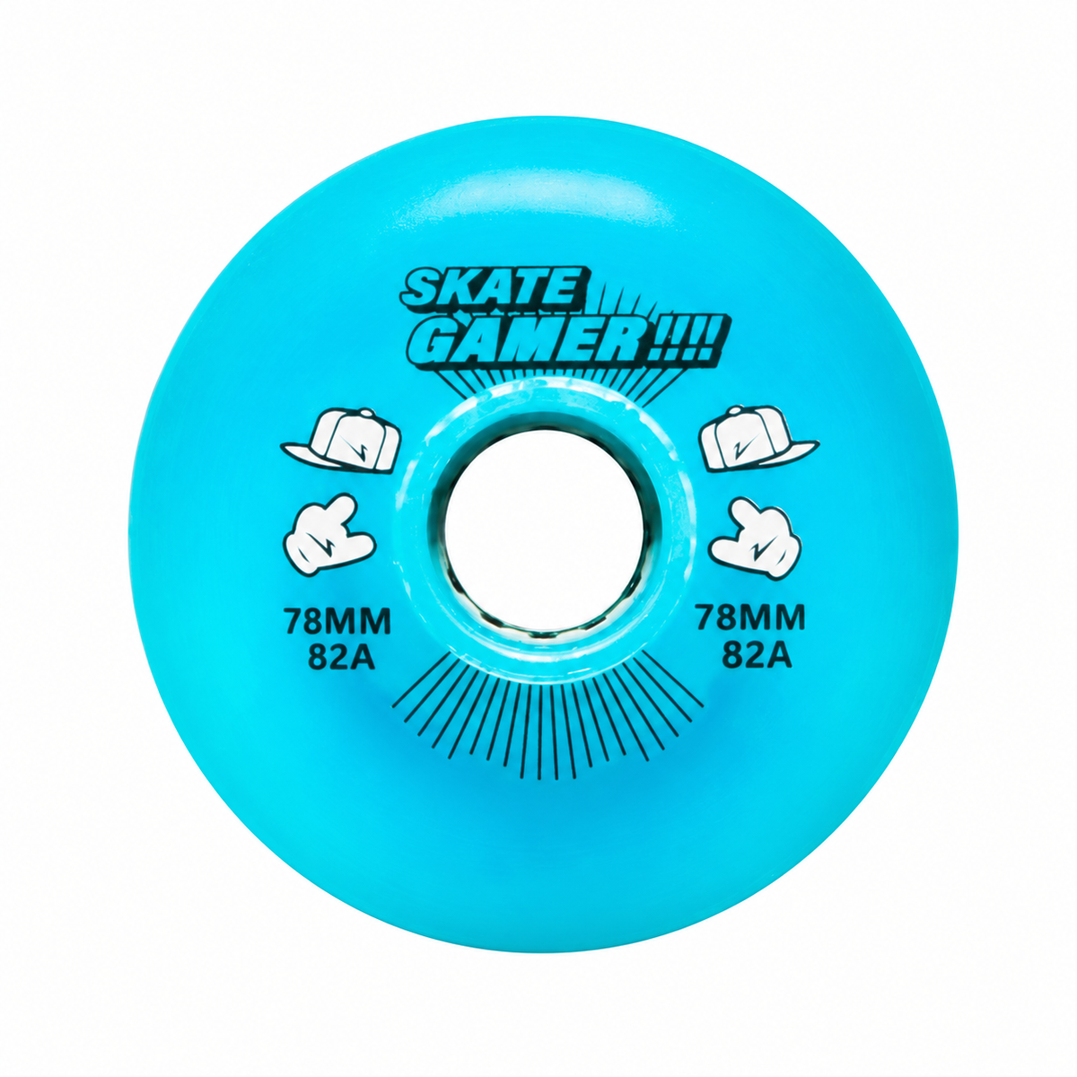 original Cougar LED skate wheels blue