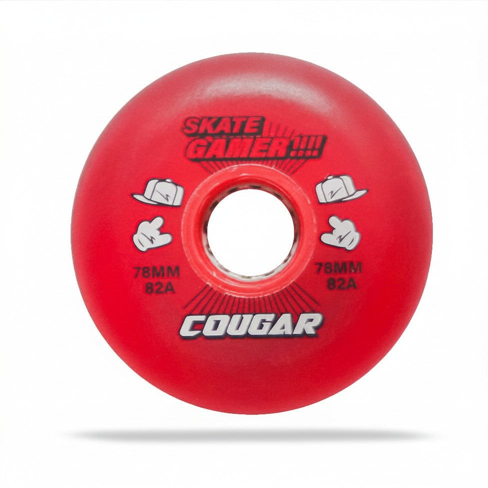 original Cougar LED skate wheels red